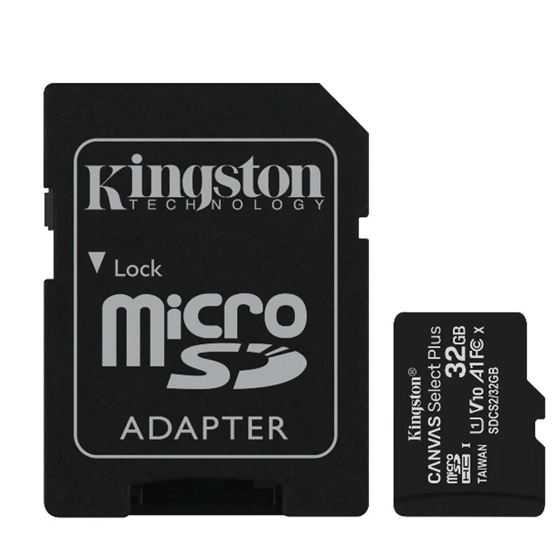 Carte MicroSD Kingston Canvas Select Plus SDCS2/32 Go Classe 10 adaptateur SD