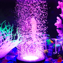 Lampe à bulles d'aquarium à LED RVB Éclairage sous-marin Ventouse de fixation