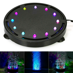 Lampe à bulles d'aquarium à LED RVB Éclairage sous-marin Ventouse de fixation
