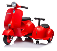 Moto électrique enfants LT958 Vespa avec petit side-car 6V lumières LED et son