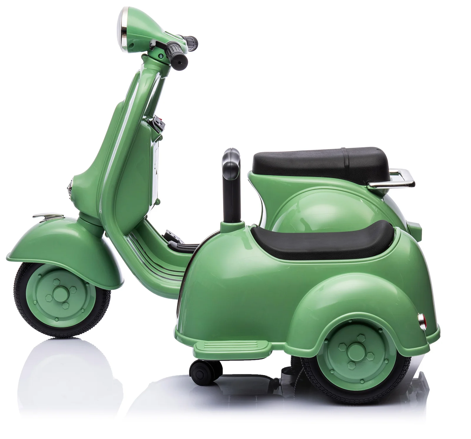 Moto électrique enfants LT958 Vespa avec petit side-car 6V lumières LED et son