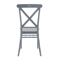 Pack 6 chaises Sidney Gris polypropylène vintage pour restauration et événements