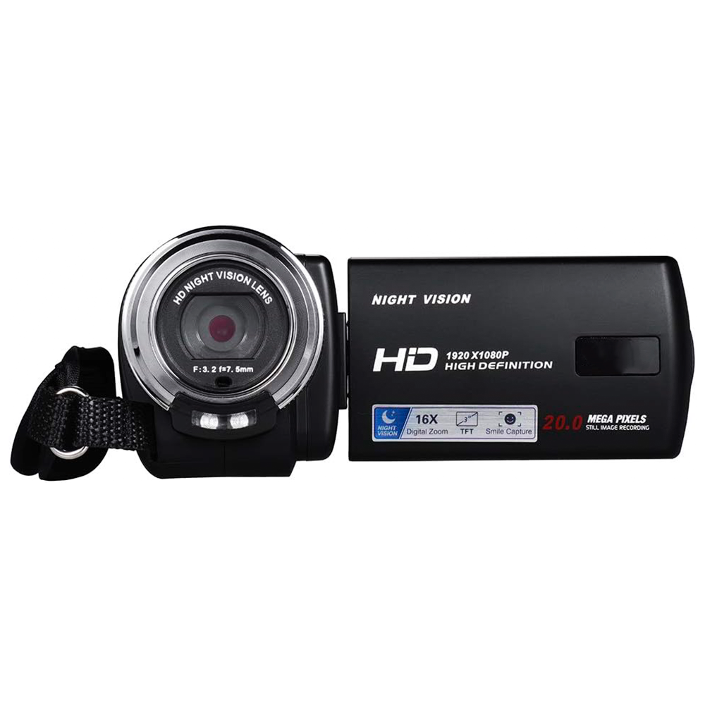 Caméra vidéo numérique 20 mégapixels Full HD Zoom 16X avec vision nocturne