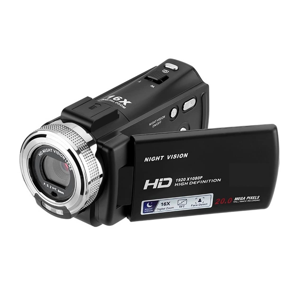 Caméra vidéo numérique 20 mégapixels Full HD Zoom 16X avec vision nocturne