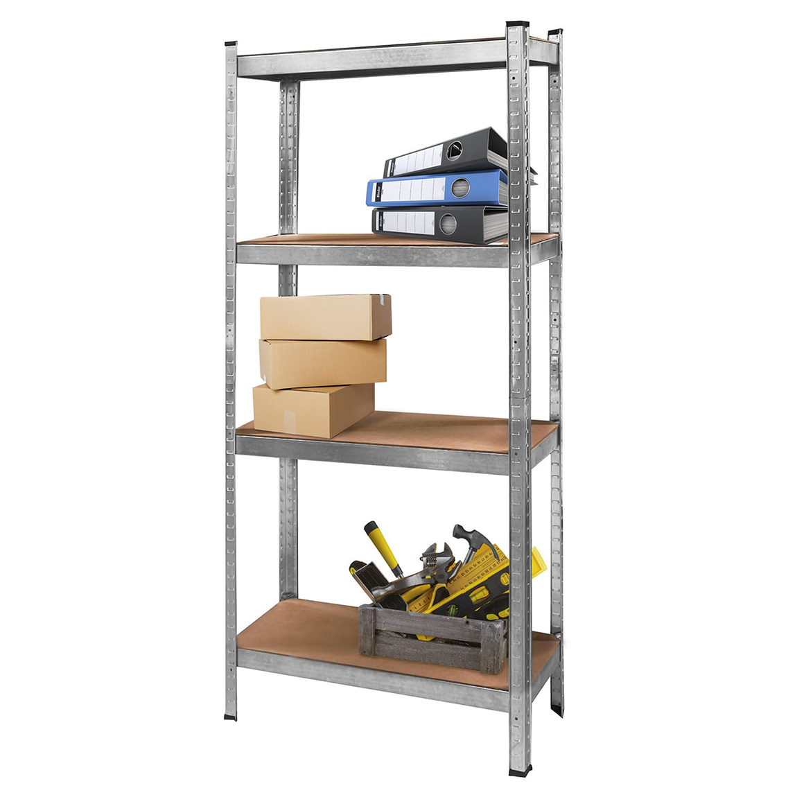Étagère métallique 4 étagères Capacité 280kg H173x75x30cm Étagères ajustables