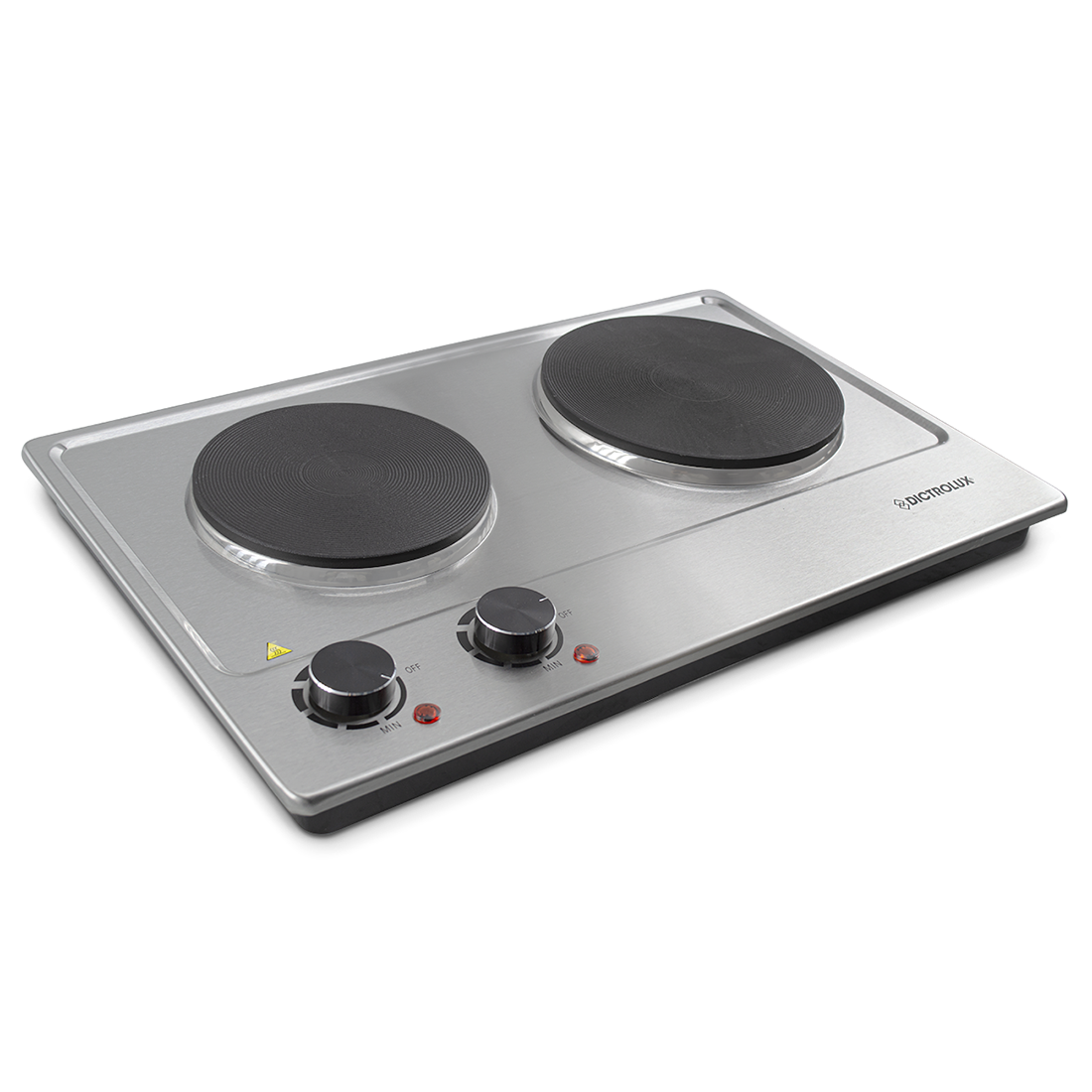 Cuisinière électrique double plaque acier Dictrolux2500W thermostat est réglable