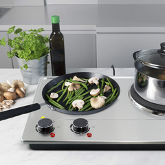Cuisinière électrique double plaque acier Dictrolux2500W thermostat est réglable