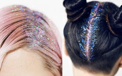 Laque brillante temporaire pour cheveux 125 ml - Paillettes de couleurs vives