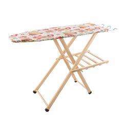 Table à repasser en bois LADY pliable avec support pour chaudière 79x35x121cm