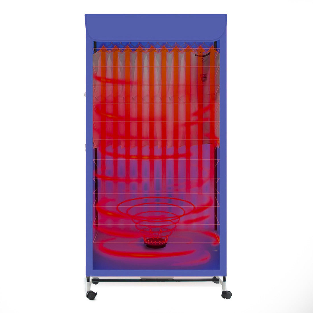 Sèche-linge électrique portable à air chaud support vêtements pour armoire 1100W