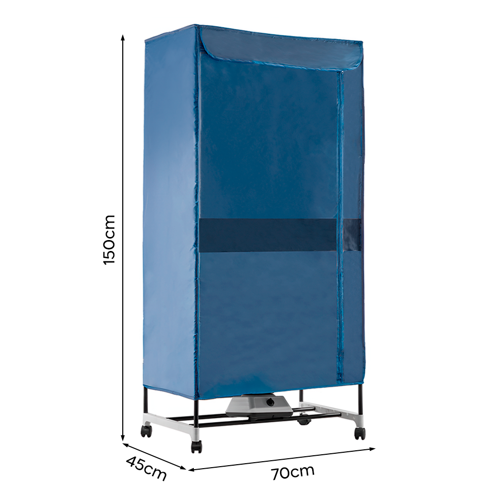 Sèche-linge électrique portable à air chaud support vêtements pour armoire 1100W