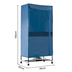 Sèche-linge électrique portable à air chaud support vêtements pour armoire 1100W