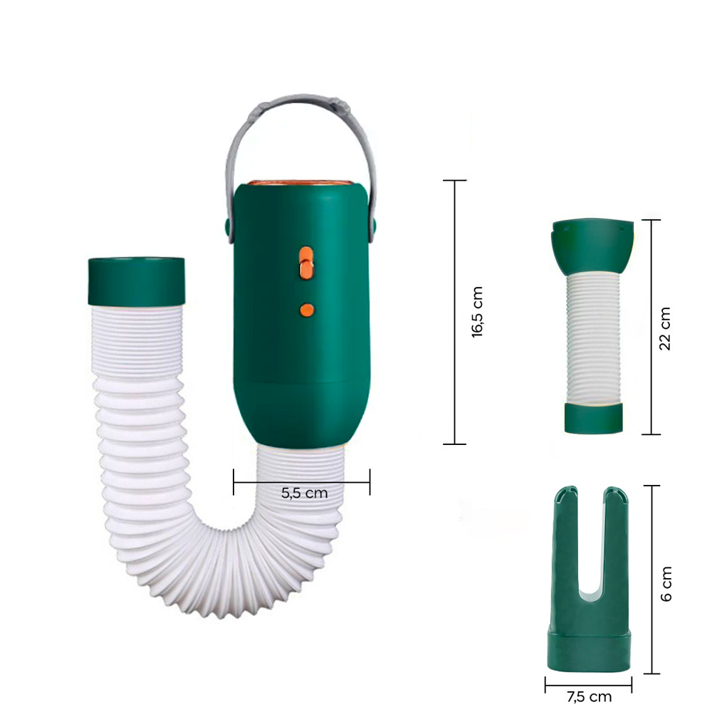 Mini sèche-chaussures électrique de voyage portable avec tuyau