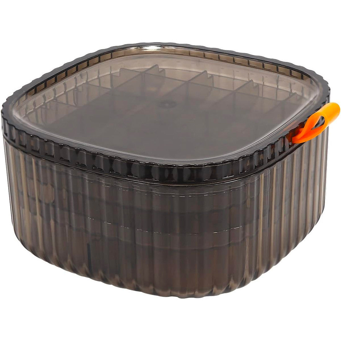 Boîte en plastique transparente pour organisateur de bijoux avec compartiments