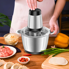 Hachoir à viande et légumes multifonction 400W bol 3L hacher mélanger