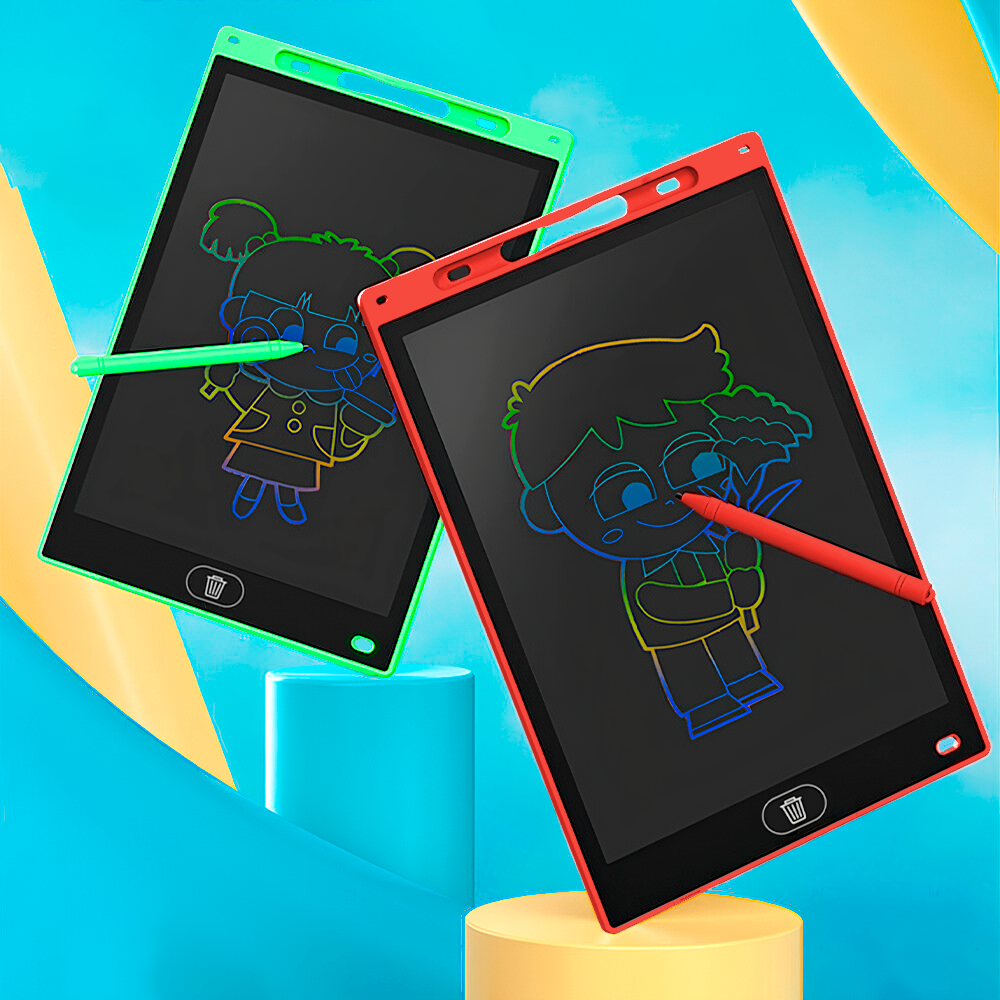 Tablette d'écriture effaçable avec écran LCD de 12" pour enfants