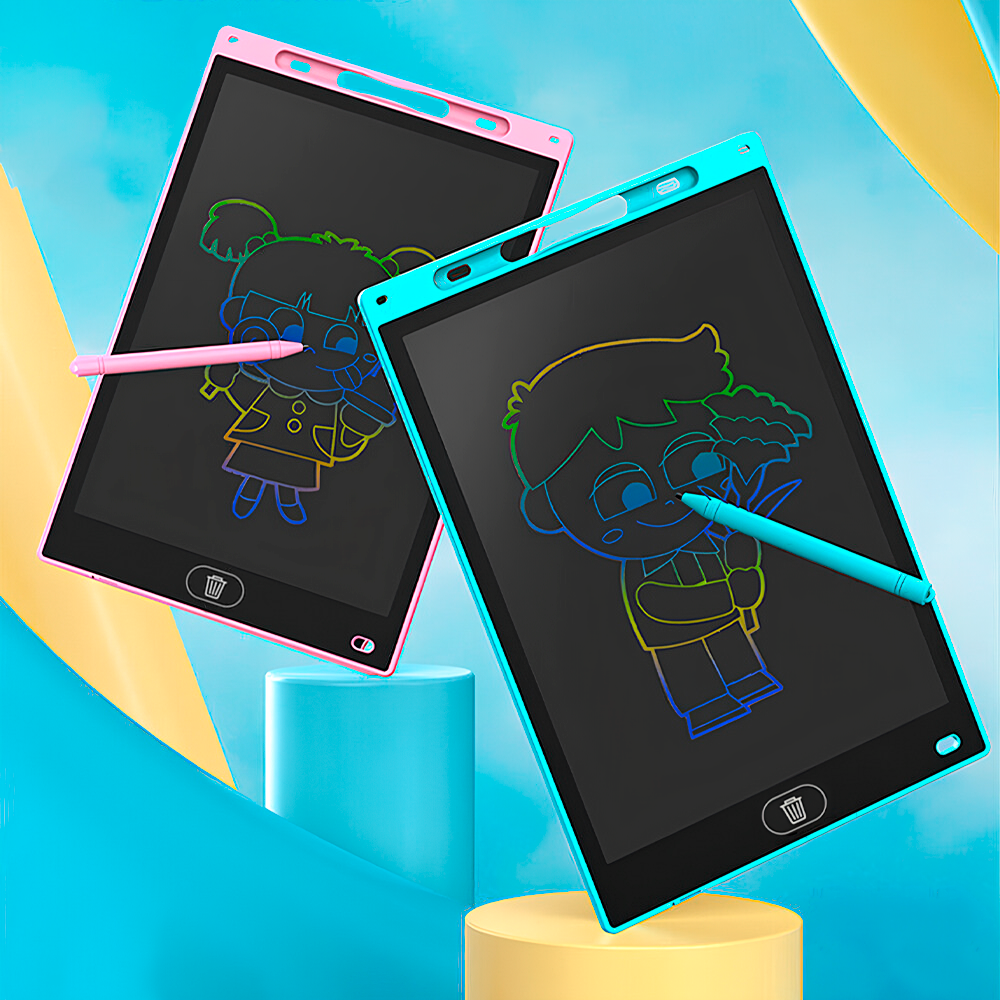 Tablette d'écriture effaçable avec écran LCD de 12" pour enfants
