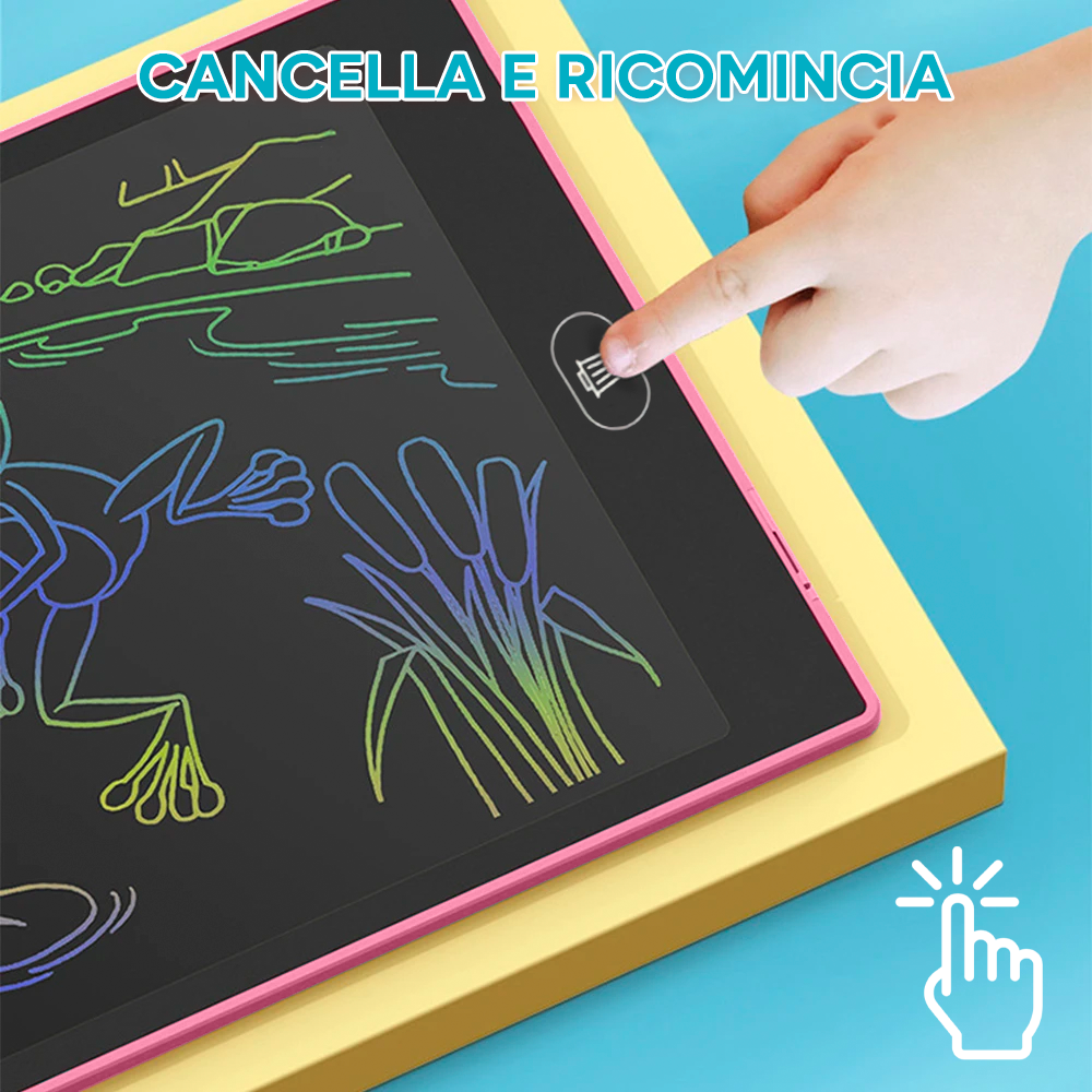 Tablette d'écriture effaçable avec écran LCD de 12" pour enfants
