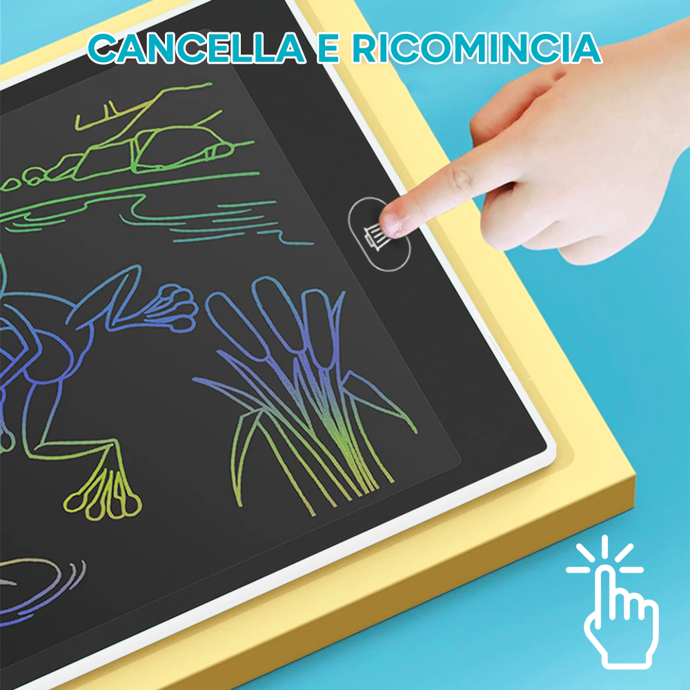 Tablette d'écriture effaçable avec écran LCD de 12" pour enfants