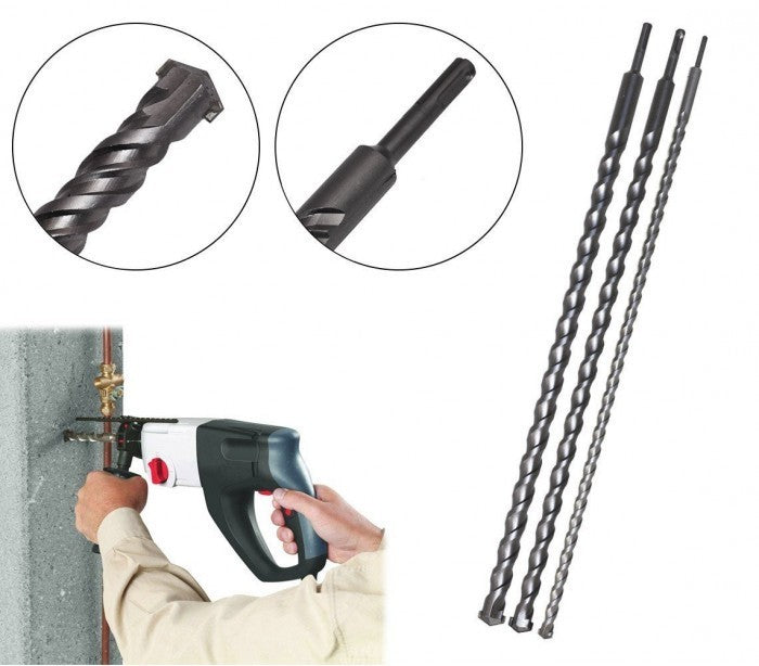 Ensemble de 3 forets extra longs (12 à 16 24 mm / 1 m de long)