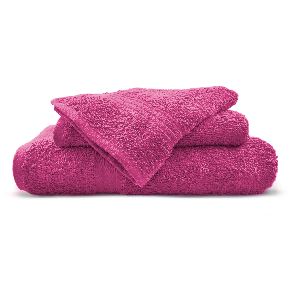 Ensemble 3 Serviettes Bain en Éponge Visage les Invités et Douche en Tons Unis