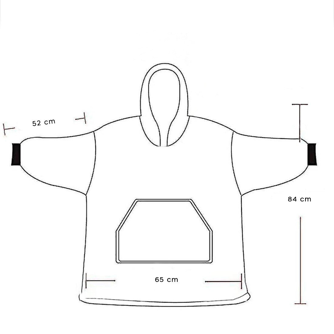 Manteau polaire avec manches oversize multicolor fluorescentes capuche et poche