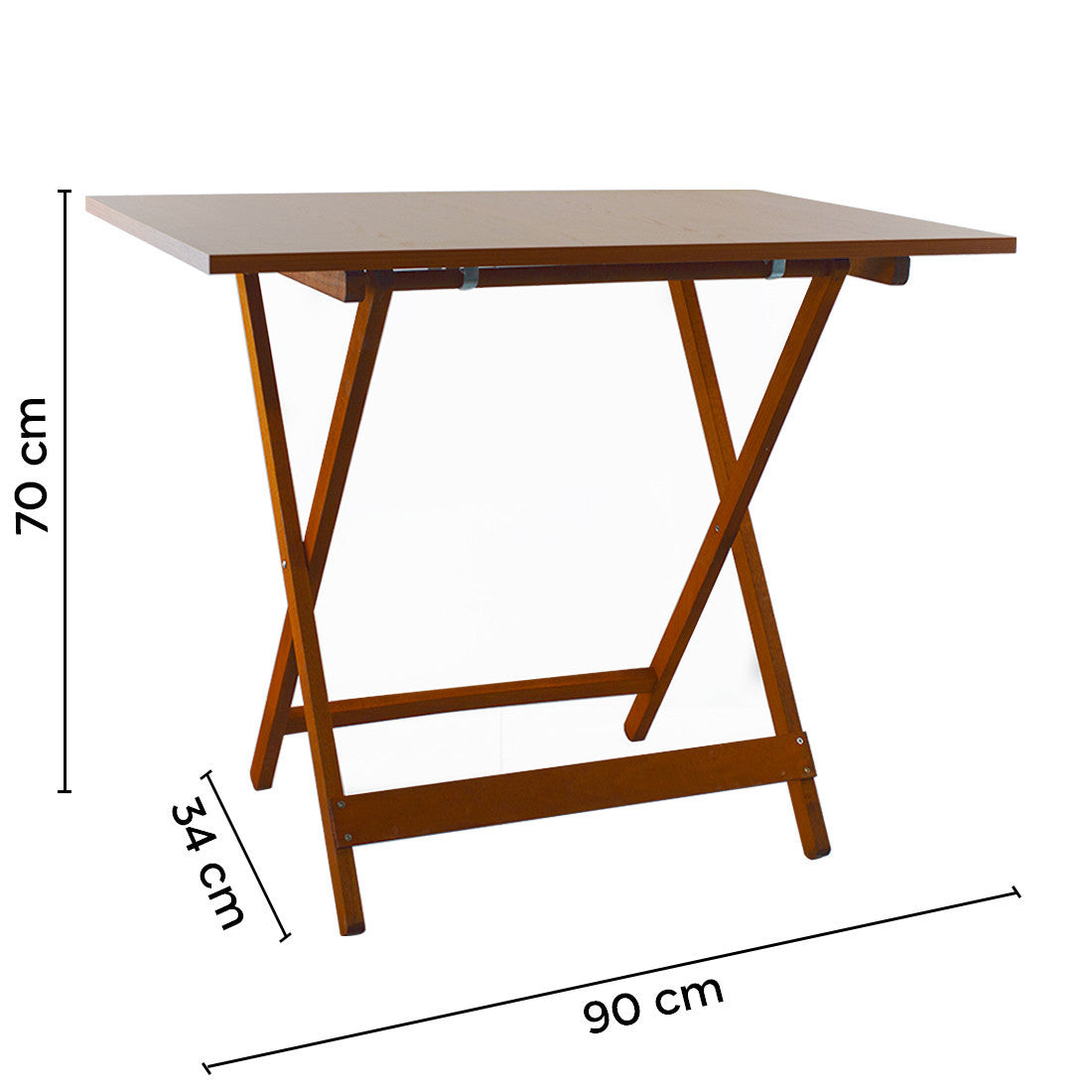 Table de jardin en bois Formica 60x90 F2069 CERISIER Pliable Gain de Place