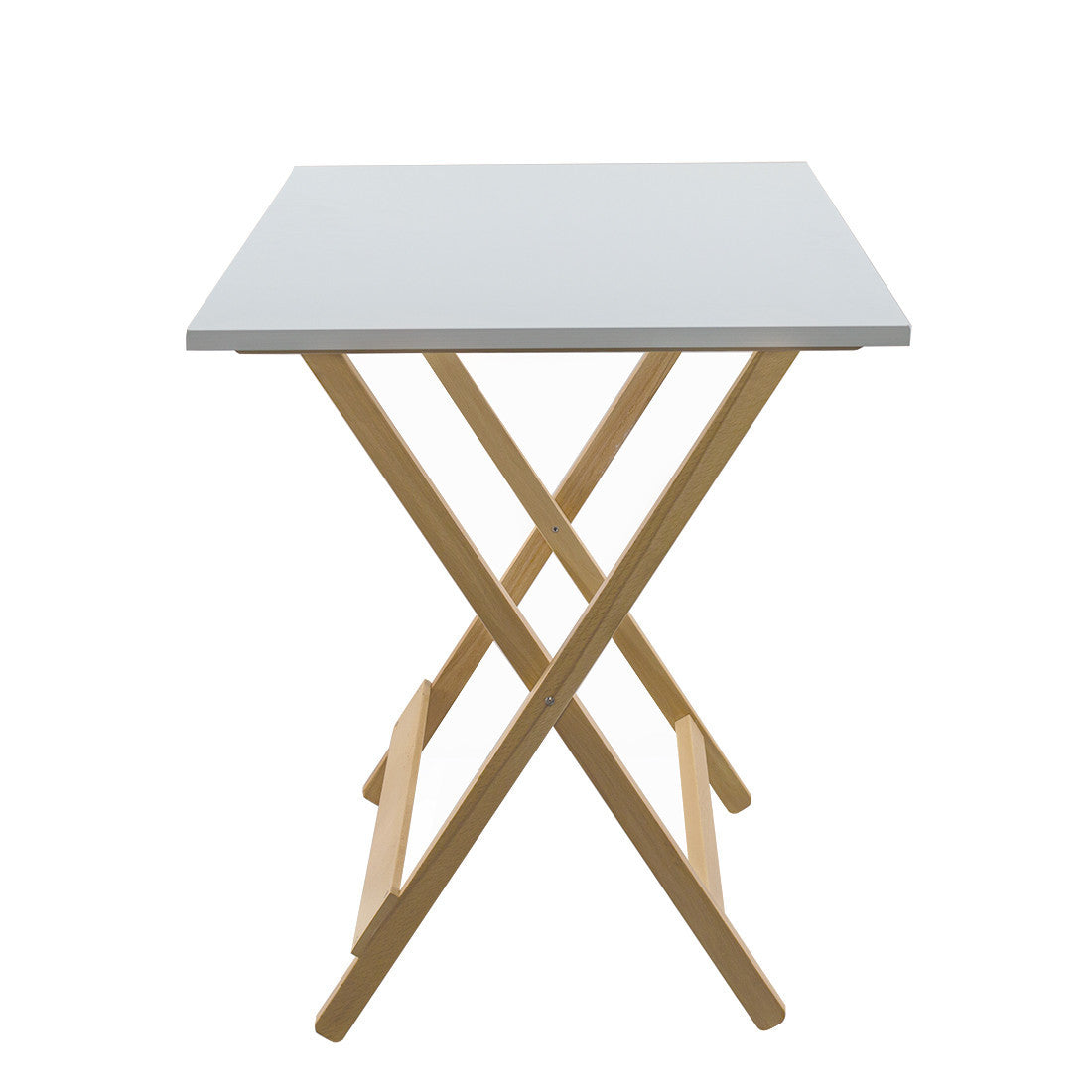 Table de jardin en bois Formica 60x90 F2149 BLANC Pliable Gain de Place