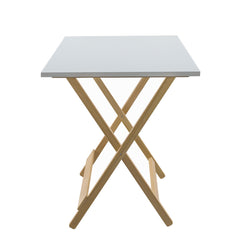 Table de jardin en bois Formica 60x90 F2149 BLANC Pliable Gain de Place