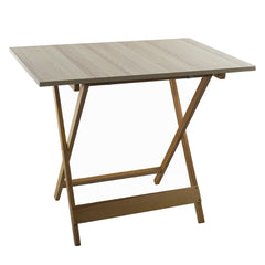Table jardin en bois de hêtre Formica 60x90 F2069 GRIS Pliable pour l'extérieur