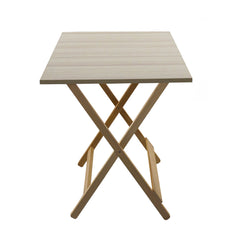 Table jardin en bois de hêtre Formica 60x90 F2069 GRIS Pliable pour l'extérieur