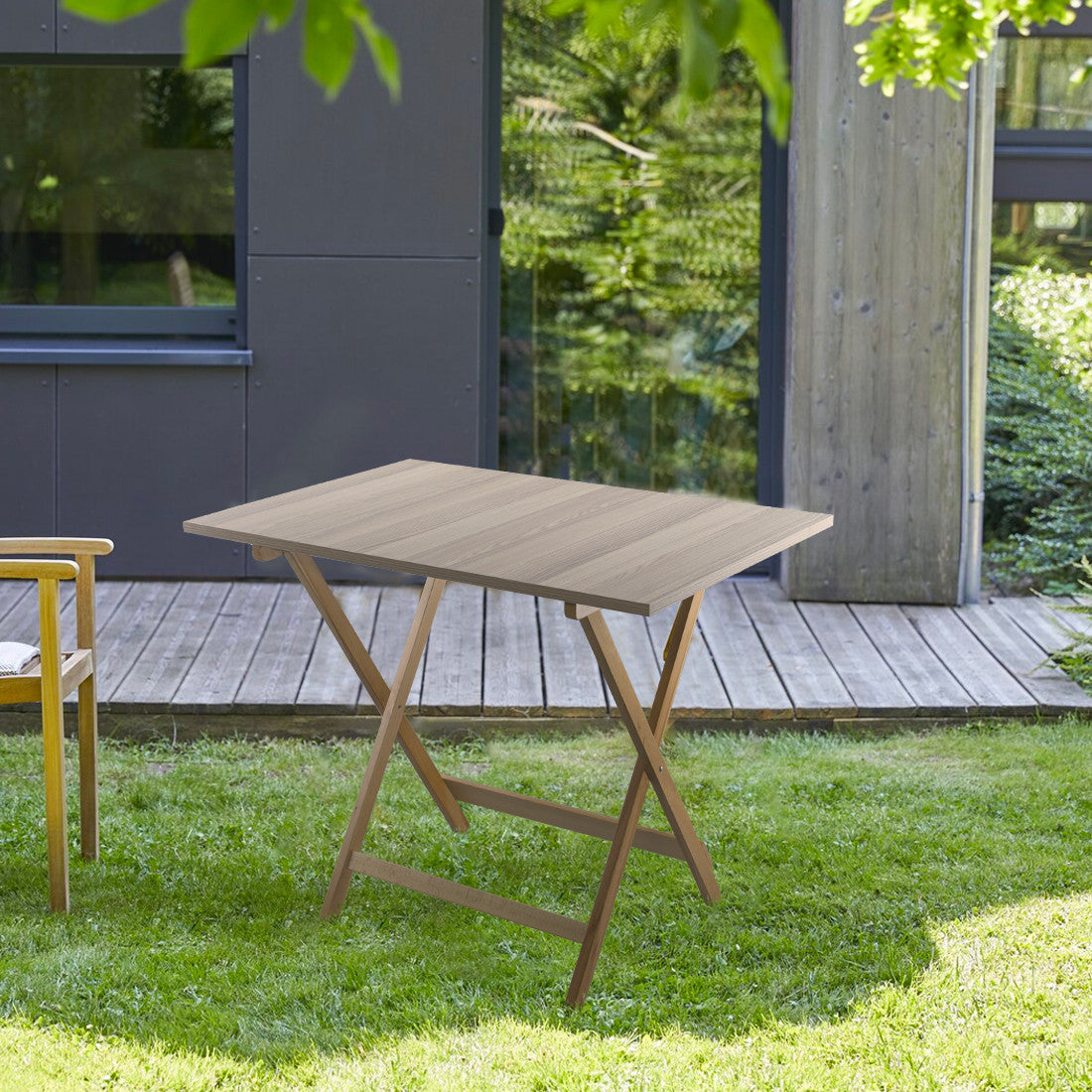Table de jardin en bois de hêtre Formica 60x90 F2166 Chêne Pliable