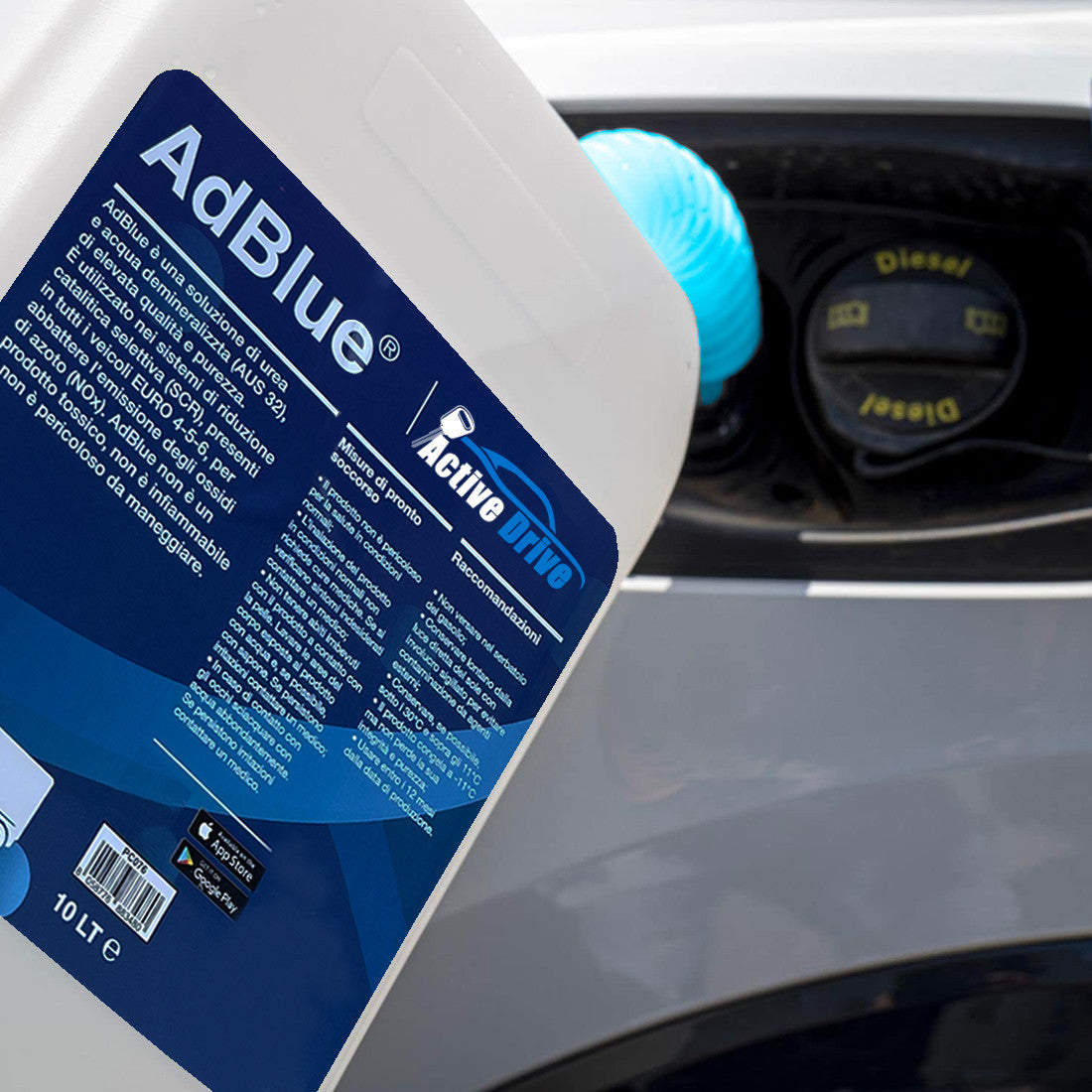 AdBlue 30 litres Euro 4-5-6 Additif gaz d'échappement moteurs diesel Made Italy