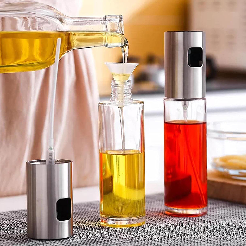 Distributeur d'huile spray nébuliseur de 100 ml en verre pour la friteuse à air