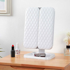 Miroir cosmétique LED Make UP rechargeable 3x design tactile 3 modes d'éclairage