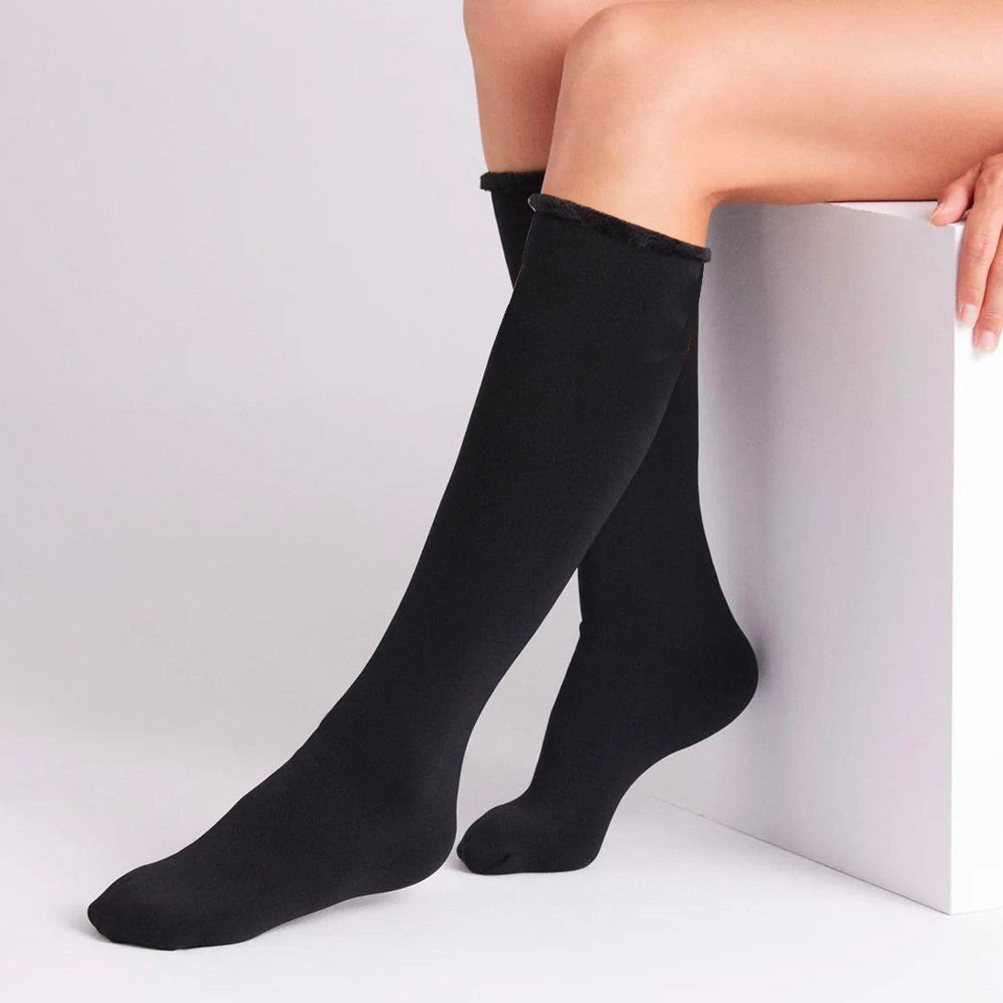 Ensemble chaussettes thermiques hivernales mollets unisexe chaudes taille unique