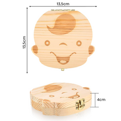 Boîtier en bois 4221 porte dents de lait pour garçon et fille