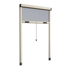 Moustiquaire enroulable 140x170 cm Kit pour Fenêtre et Cadre en Aluminium