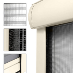 Moustiquaire enroulable 140x170 cm Kit pour Fenêtre et Cadre en Aluminium