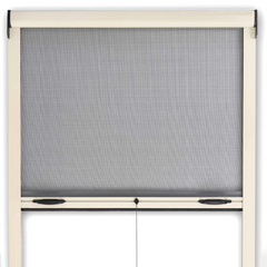 Moustiquaire Enroulable 160X170 Kit Réductible Fenêtre avec Cadre en Aluminium