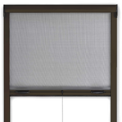 Moustiquaire Enroulable 160X170 Kit Réductible Fenêtre avec Cadre en Aluminium