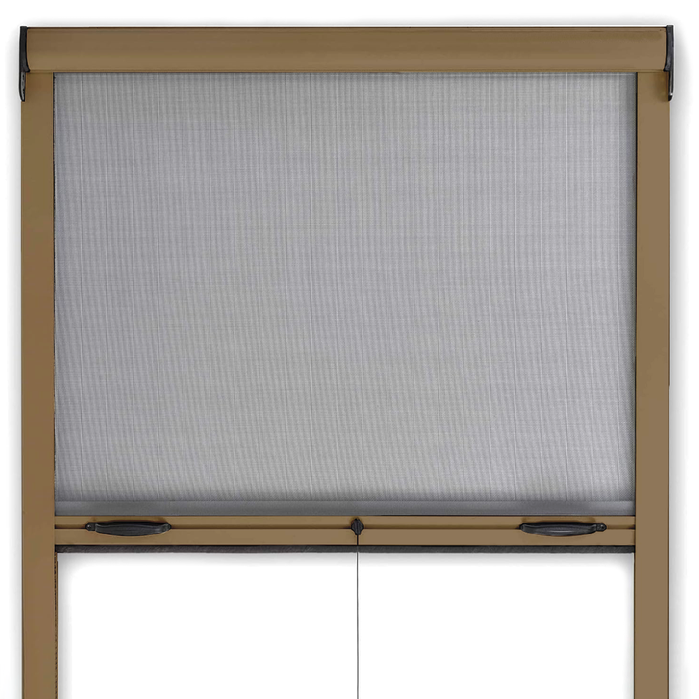 Moustiquaire Enroulable 160X170 Kit Réductible Fenêtre avec Cadre en Aluminium