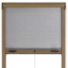 Moustiquaire Enroulable 160X170 Kit Réductible Fenêtre avec Cadre en Aluminium