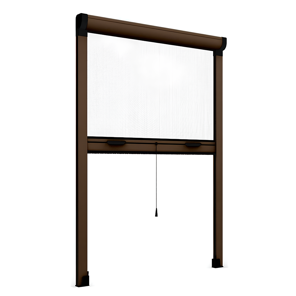 Moustiquaire Enroulable 160X170 Kit Réductible Fenêtre avec Cadre en Aluminium