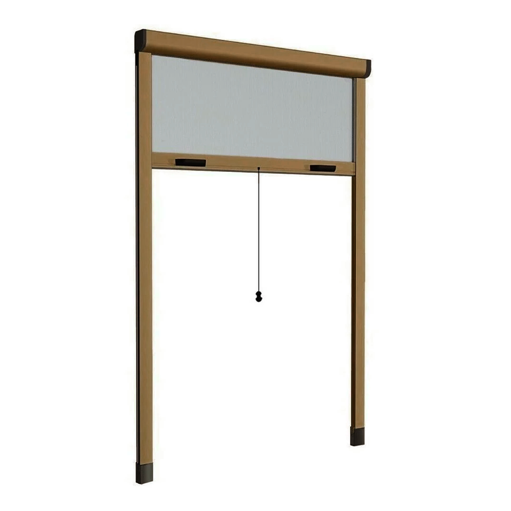 Moustiquaire Enroulable 160X170 Kit Réductible Fenêtre avec Cadre en Aluminium