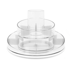 Organisateur de maquillage transparent Conteneur peu encombrant rotatif à 360°
