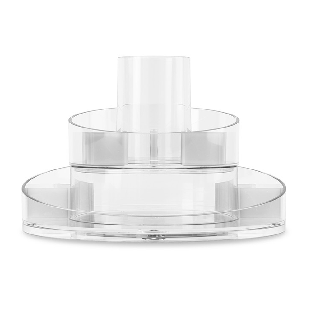 Organisateur de maquillage transparent Conteneur peu encombrant rotatif à 360°