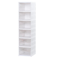 Range-chaussures 6 boîtes Conteneur pliable empilable Organiseurs de chaussures