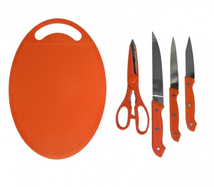 Set 5 pièces (couteaux + ciseaux + hachage) - ustensiles de cuisine