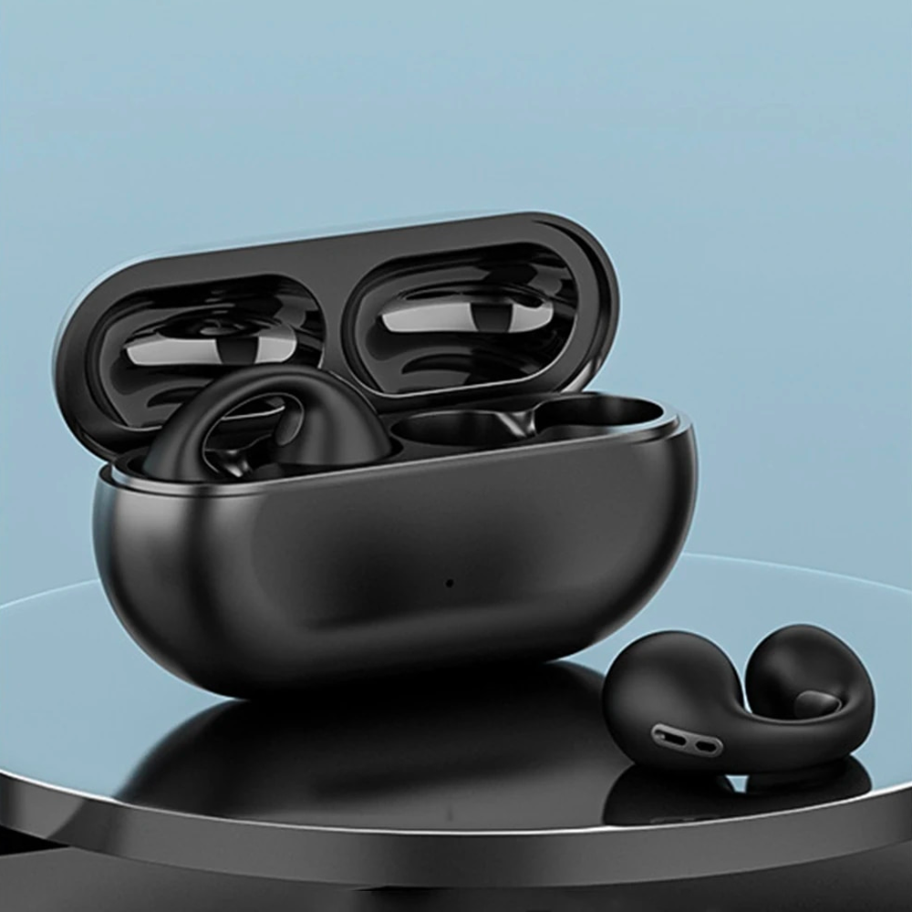 Écouteurs Bluetooth sans fil Rechargeables Conduction Osseuse Pince d'Oreille